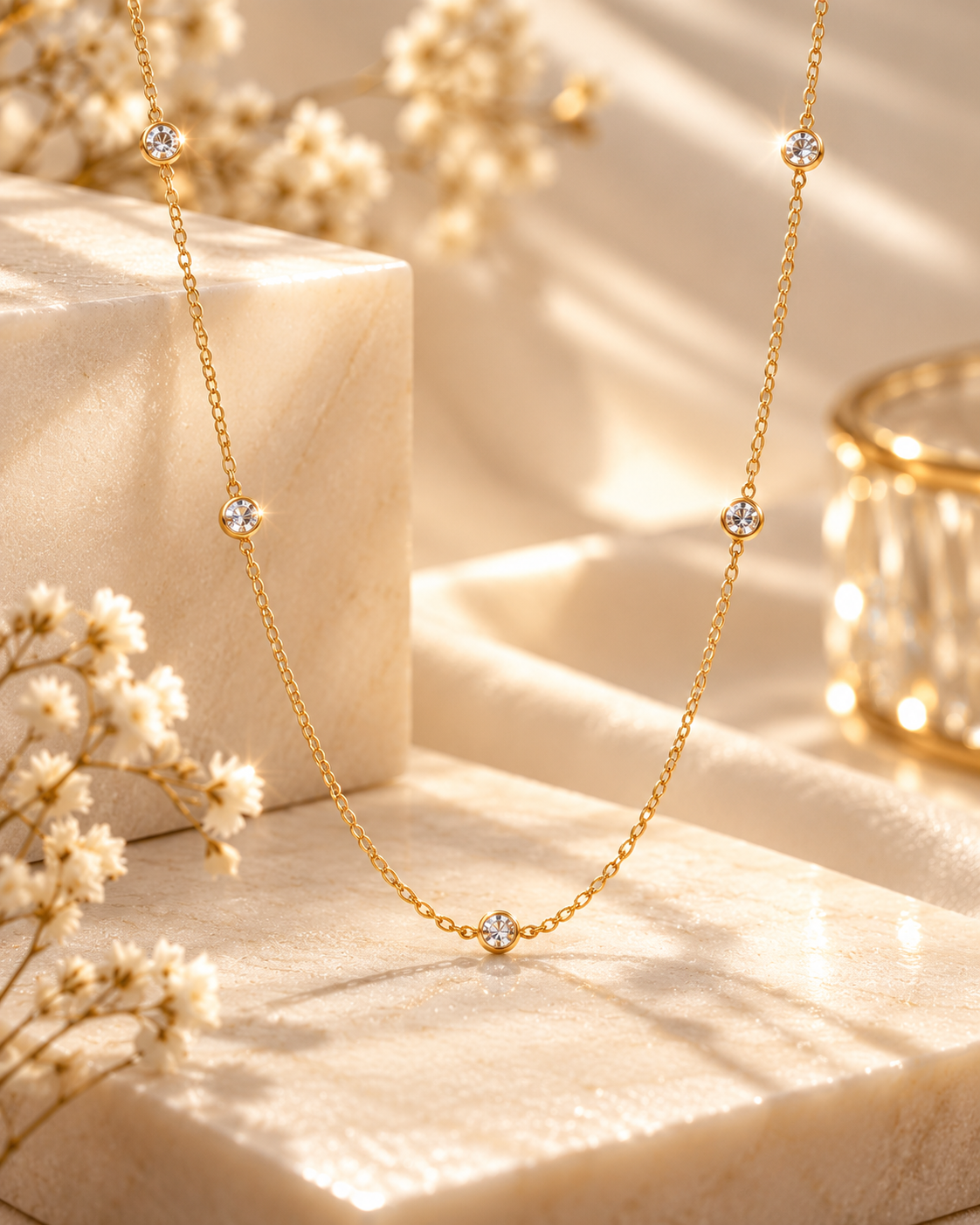 Diamond Station Necklace